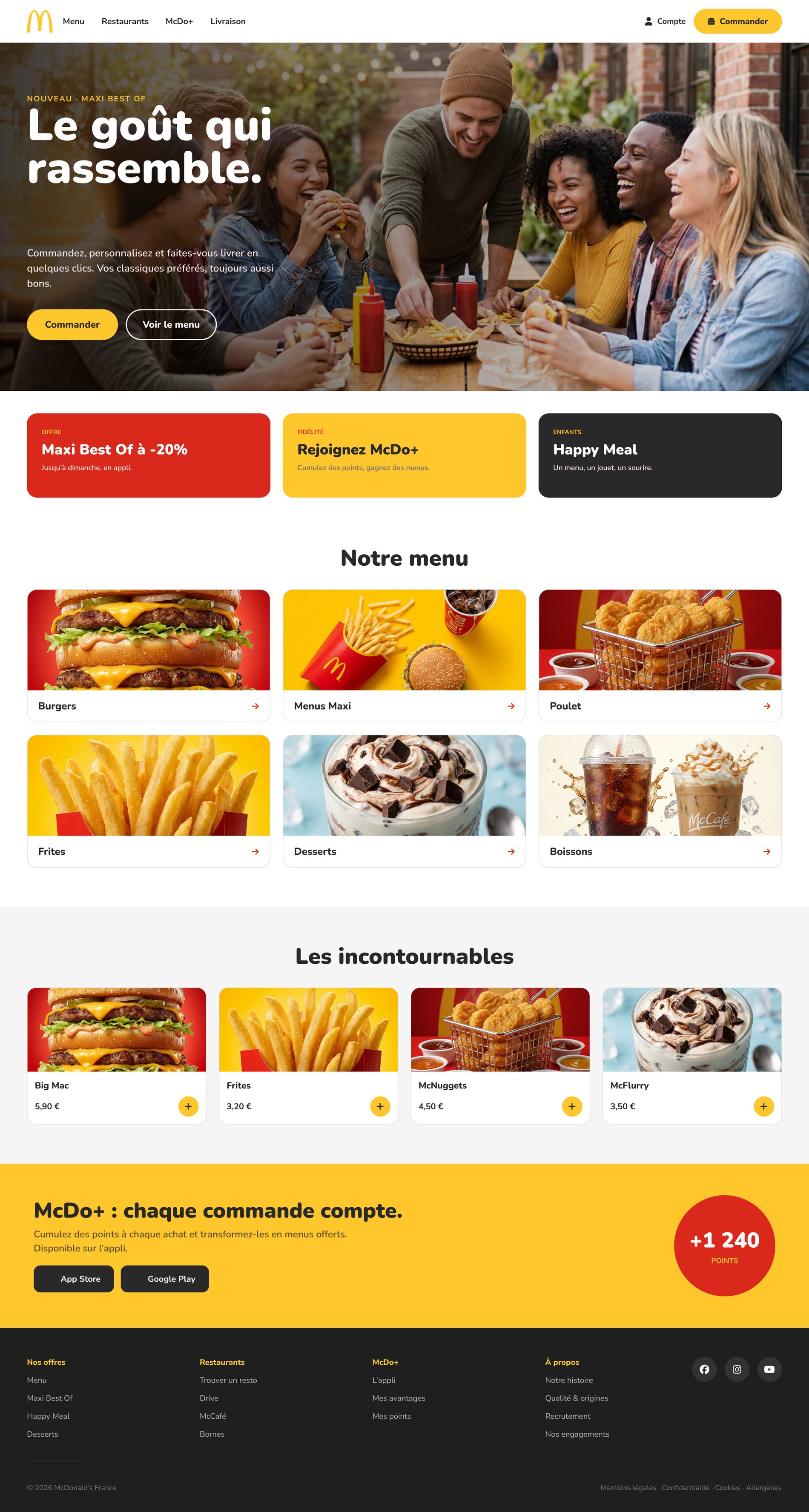 Landing McDonald's