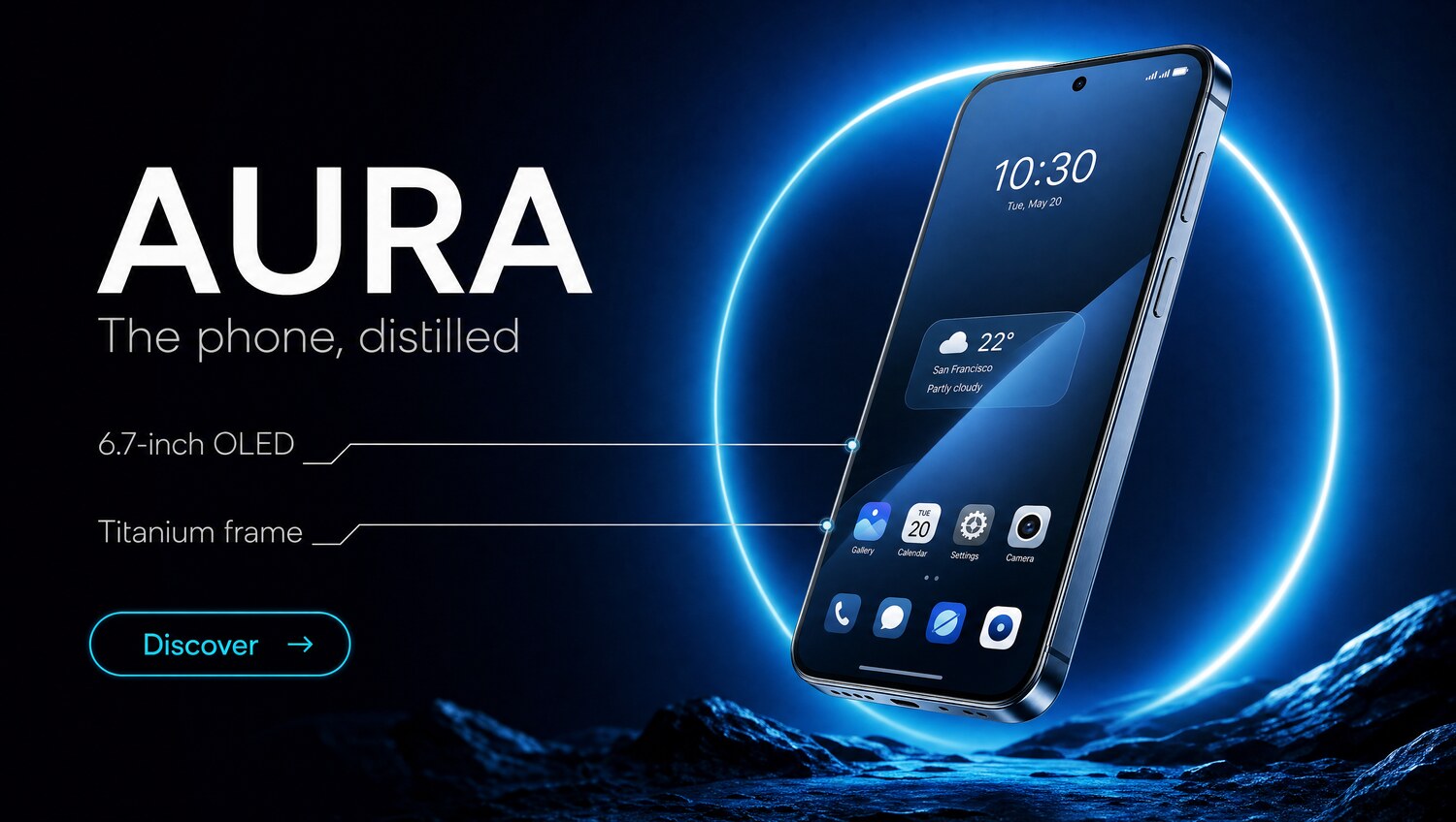 Publicité smartphone Aura