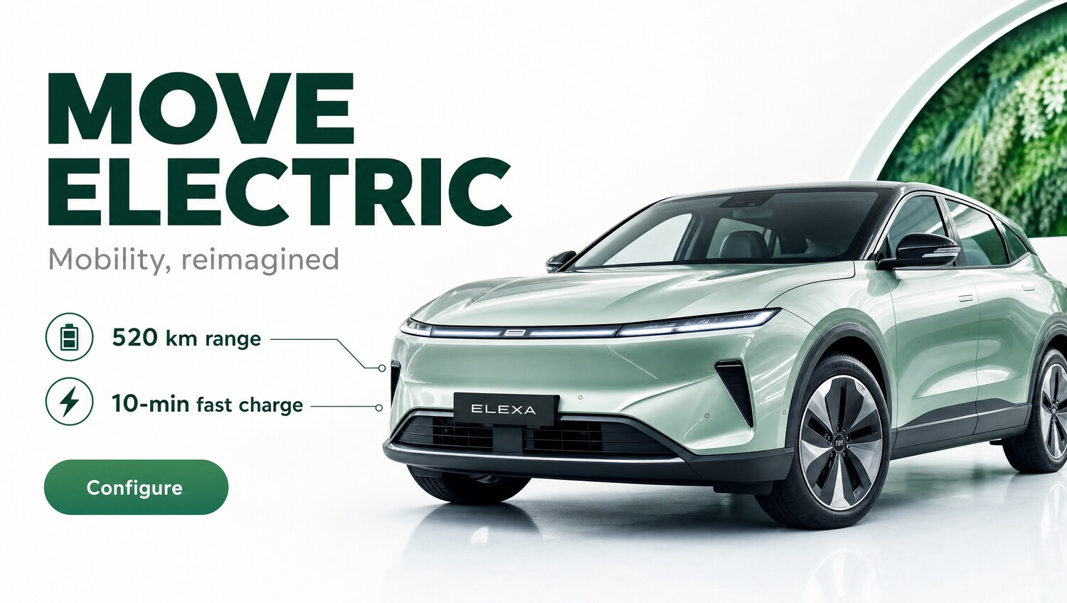 Publicité véhicule électrique