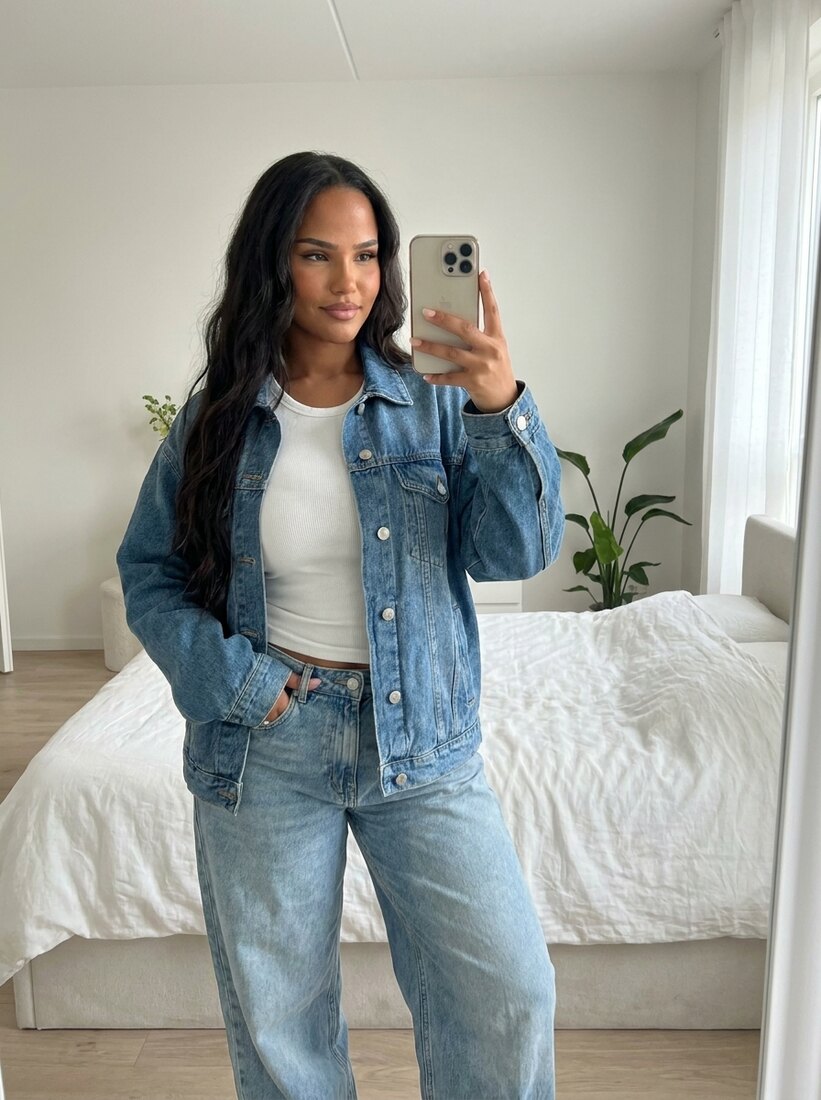 Influenceuse mode denim