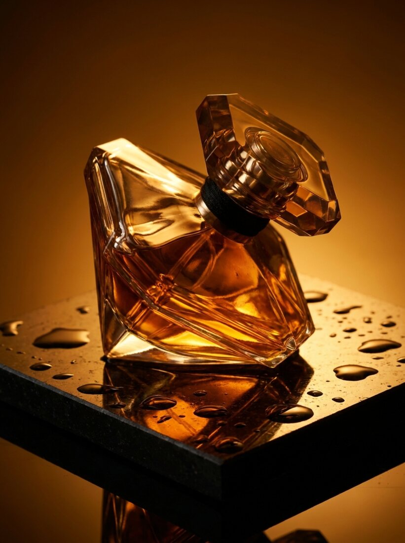 Packshot parfum facetté