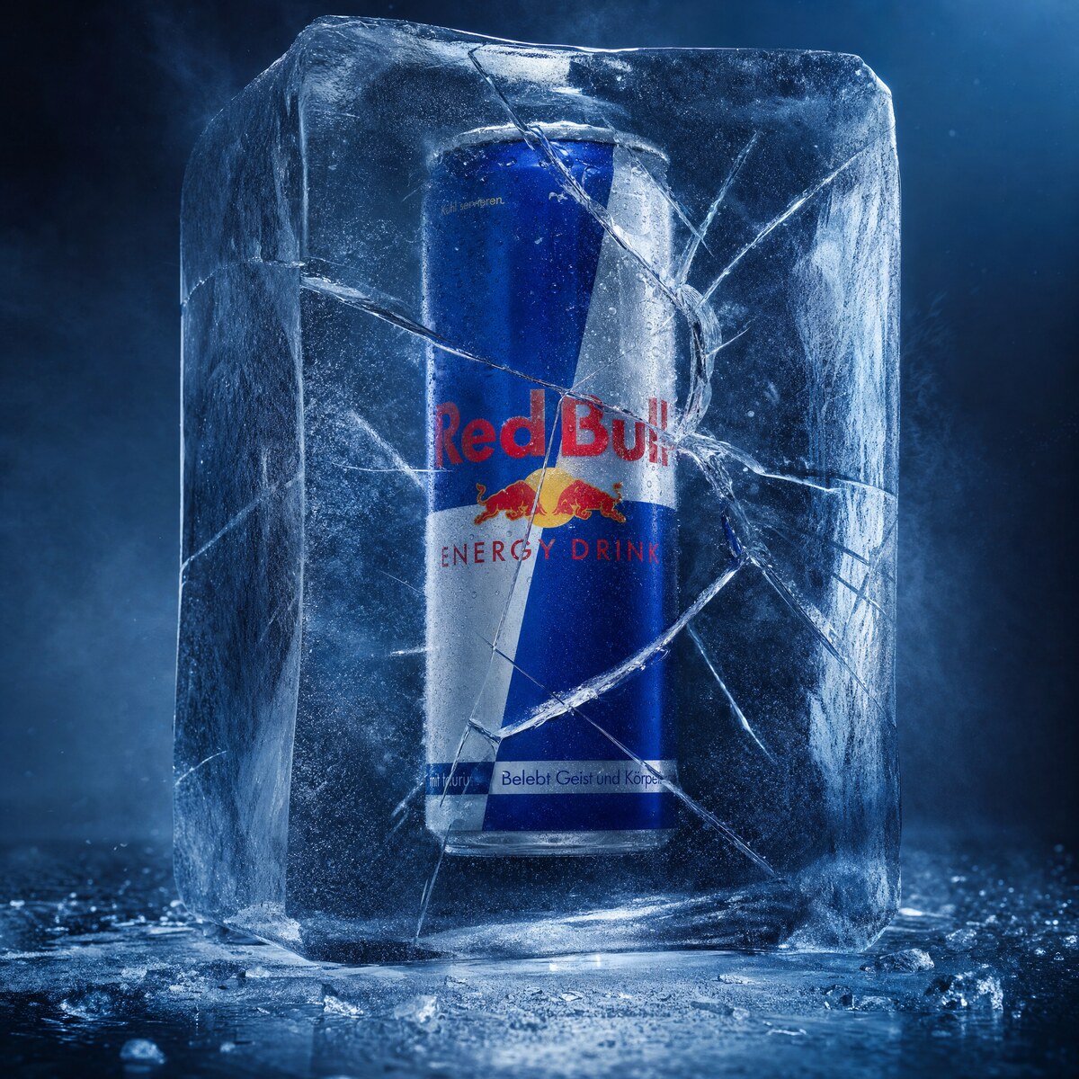 Packshot canette énergisante glace